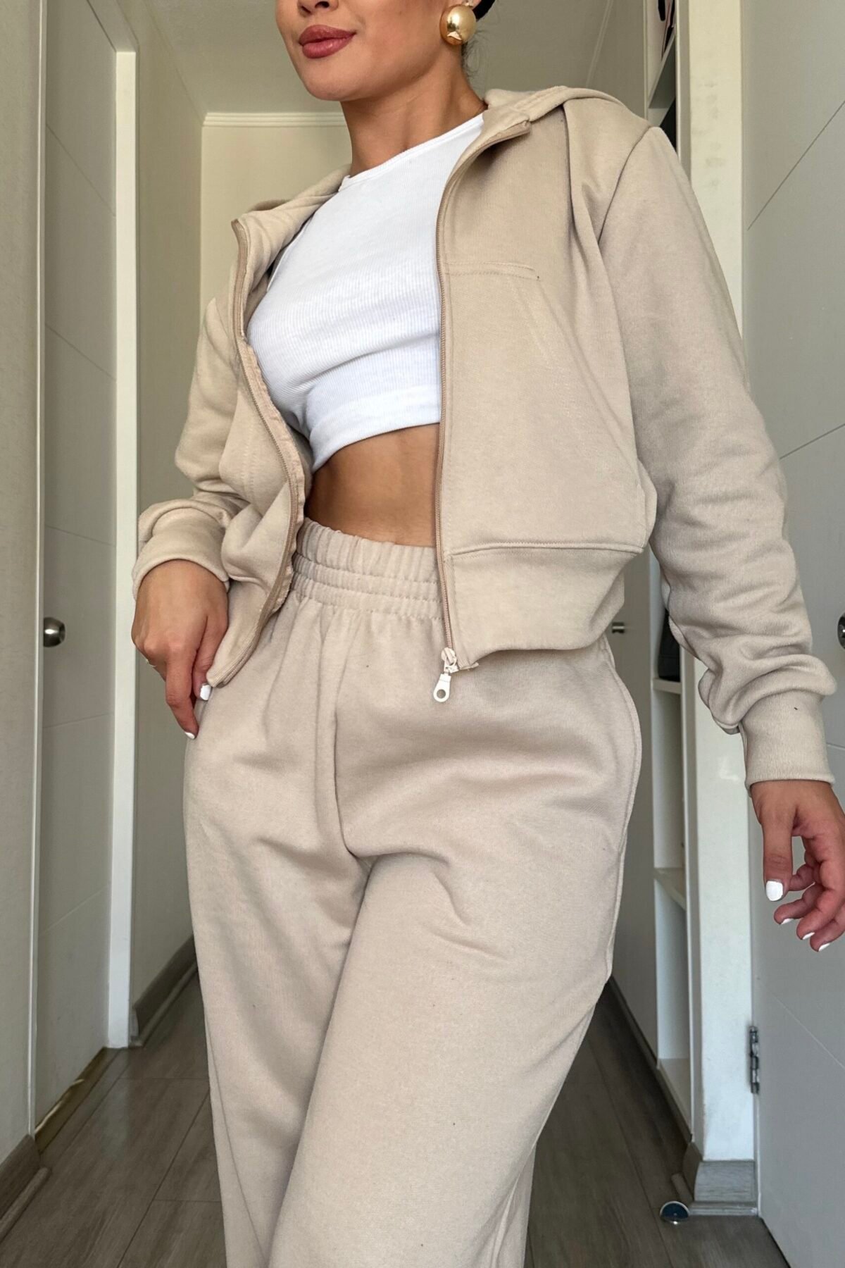 Poleron franela algodón beige  - HOT SALE 🔥