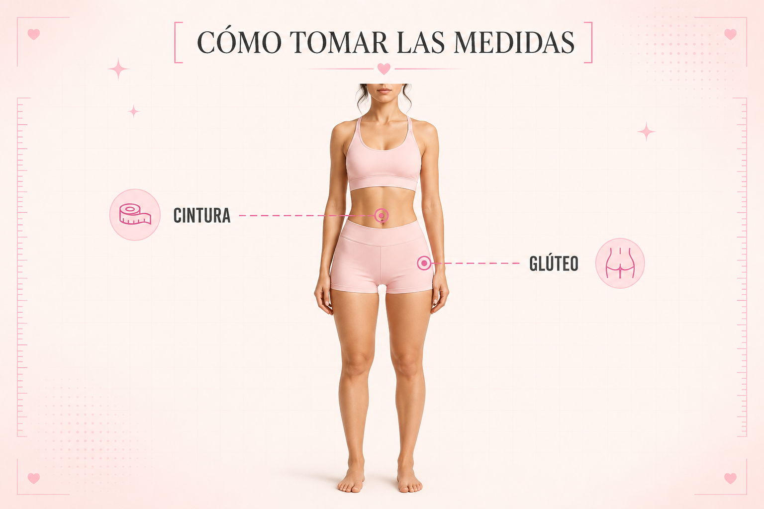 Cómo medir cintura y glúteo - Leska Beauty